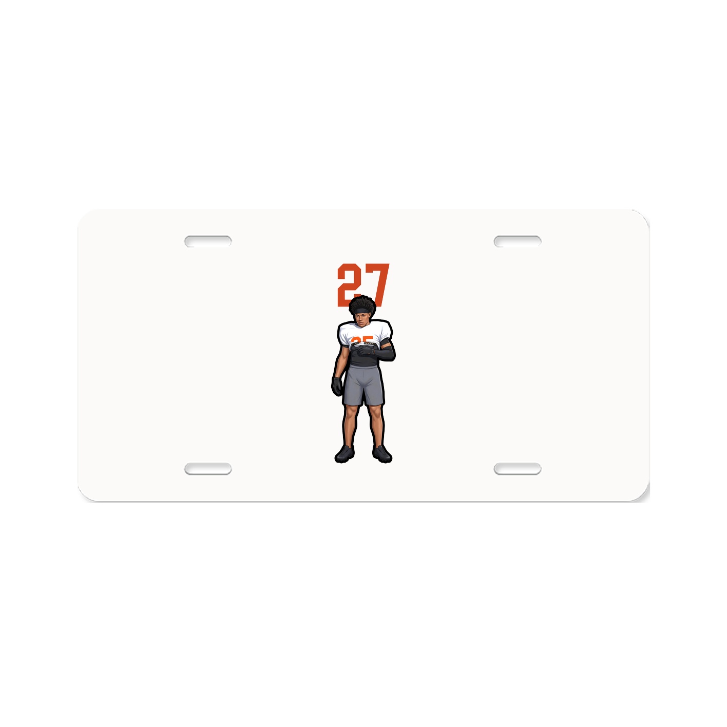 License Plate — Number Top in Classic