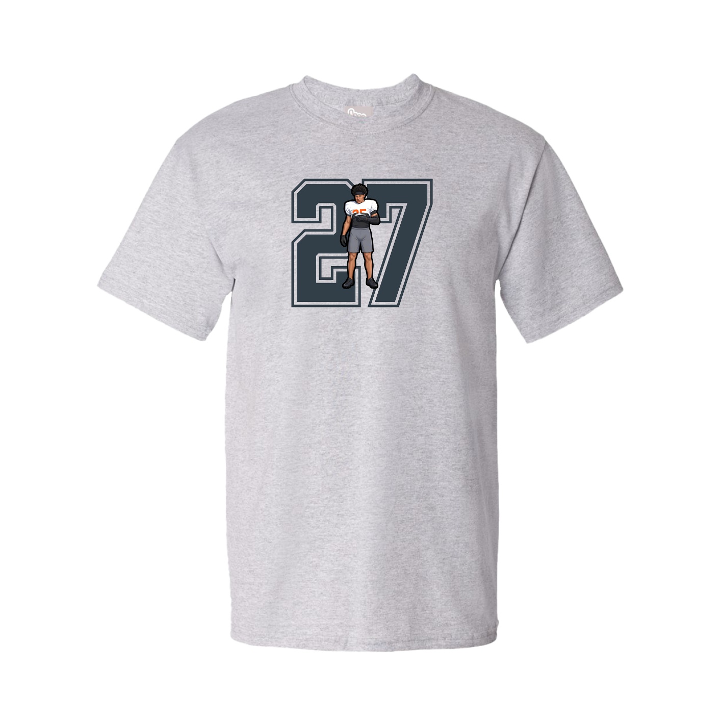 Youth Tee — Number in Grey