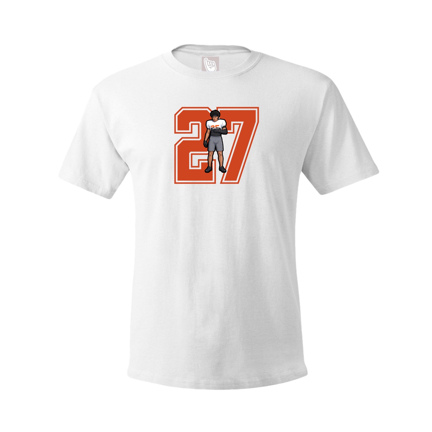 Youth Tee — Number in White
