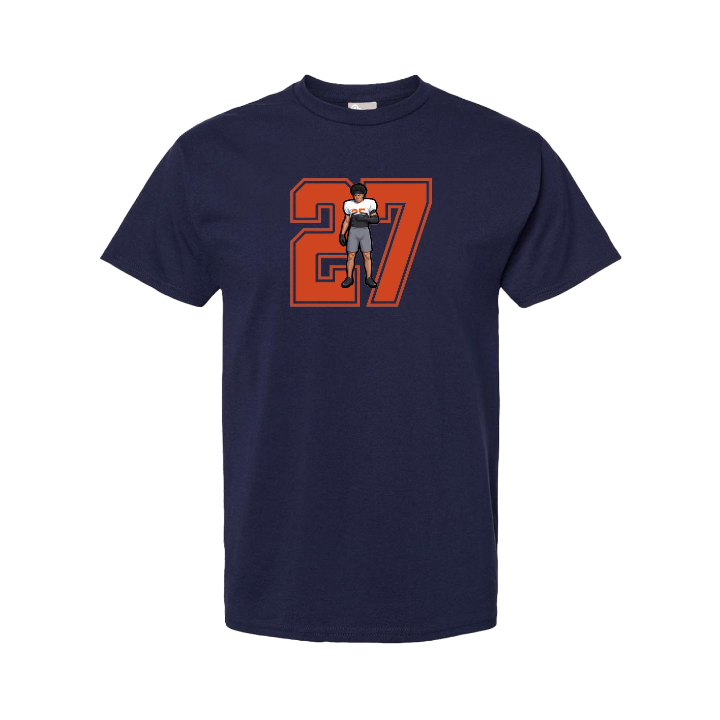 Youth Tee — Number in Navy