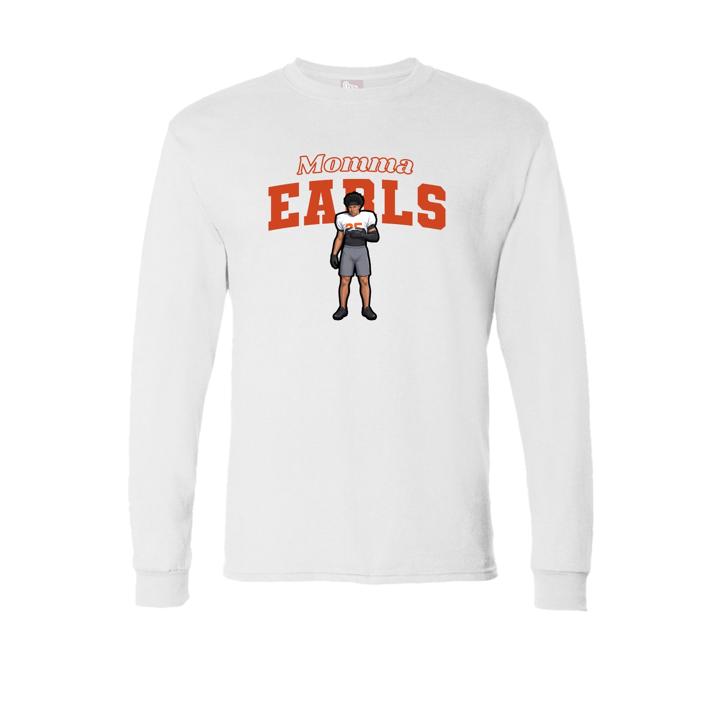 Long Sleeve Tee — Mothers Day Block in White