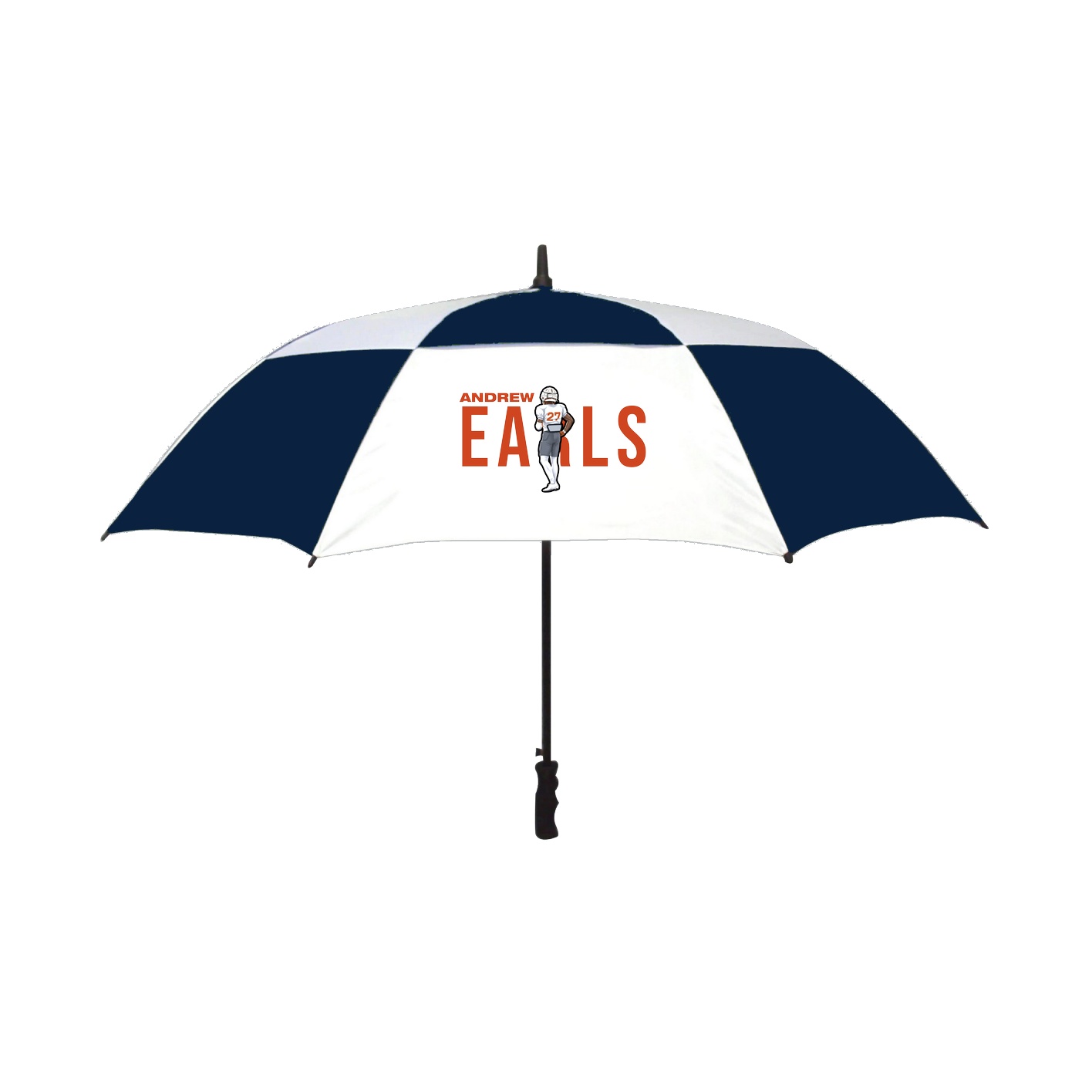 Golf Umbrella — Player Name in Navy