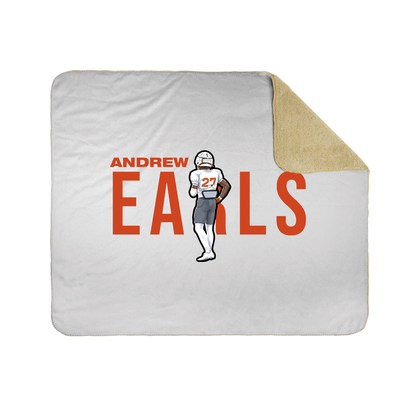 Throw Blanket — Player Name in White