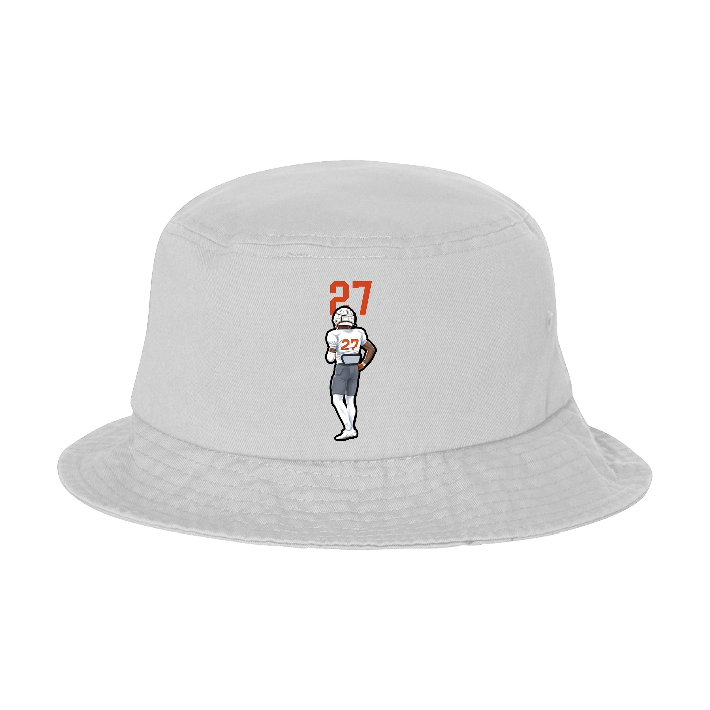 Bucket Cap — Number Top in White