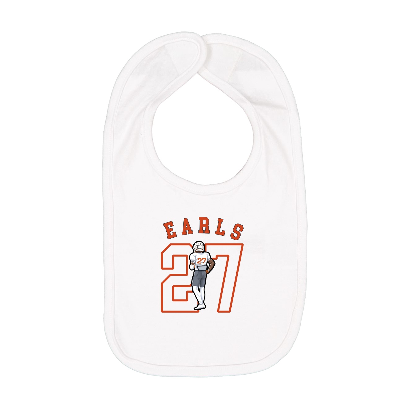 Infant Bib — Shirsey Arch in White