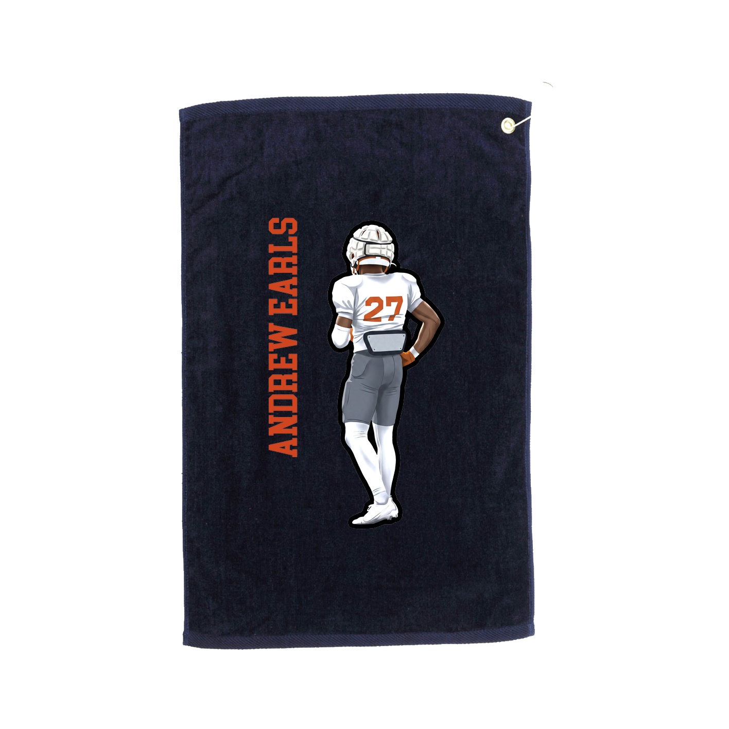 Golf Towel — Name Vertical in Navy