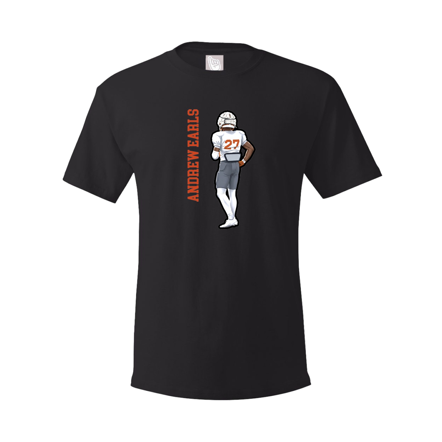 Tee — Name Vertical in Black