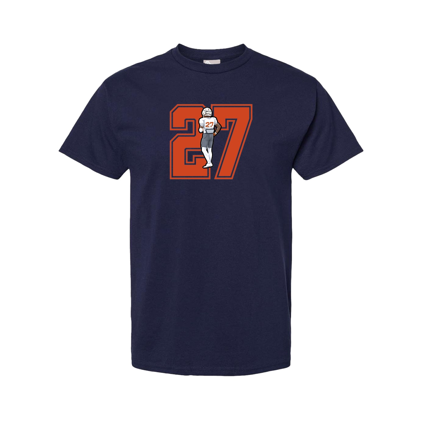Youth Tee — Number in Navy