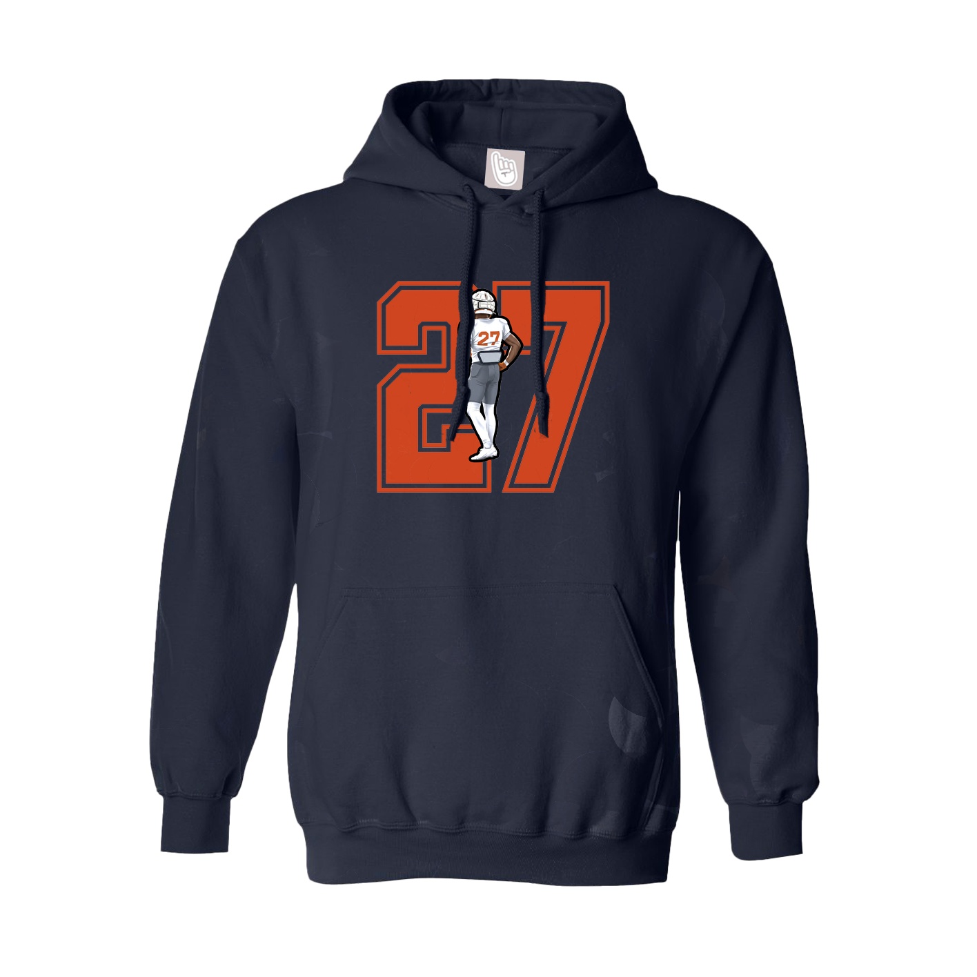 Hoodie — Number in Navy