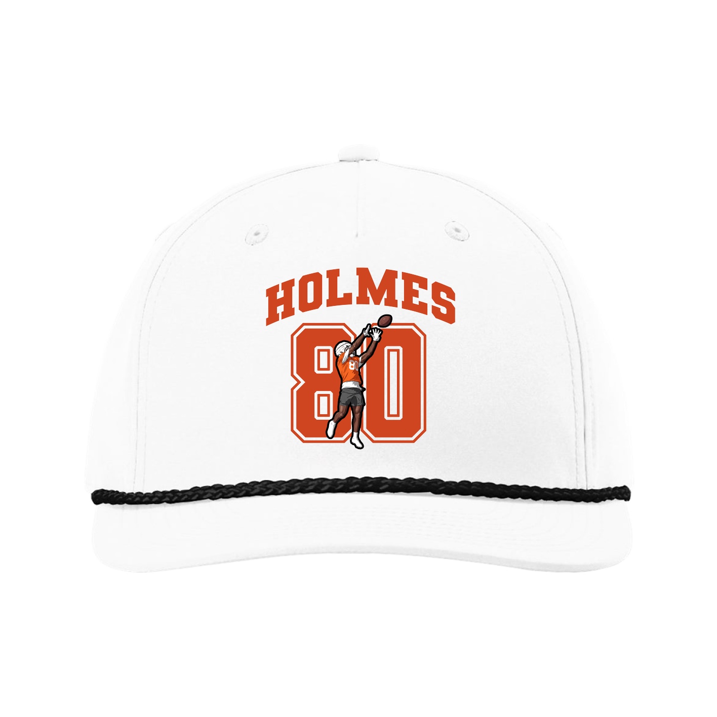 Five-Panel Classic Rope Cap — Number in White