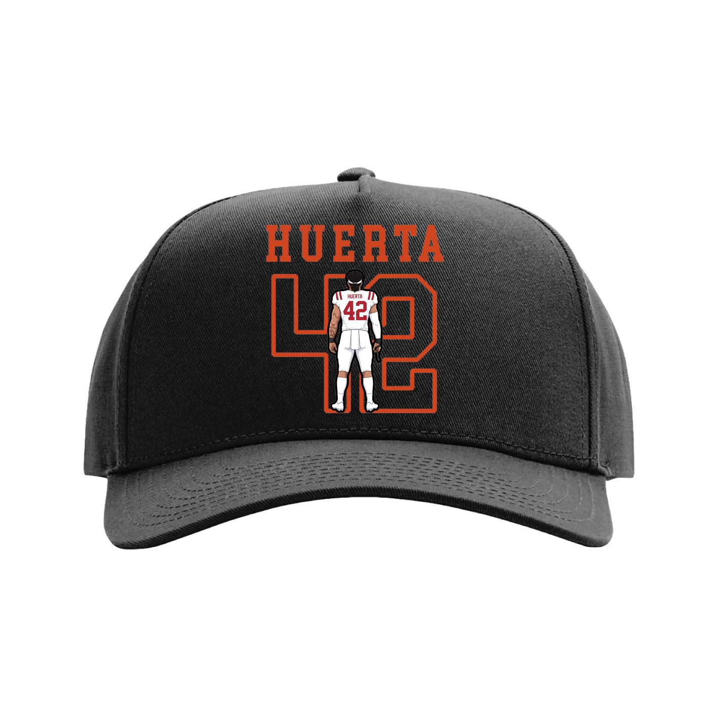 Full Fabric Five-Panel Champ Cap — Shirsey in Black