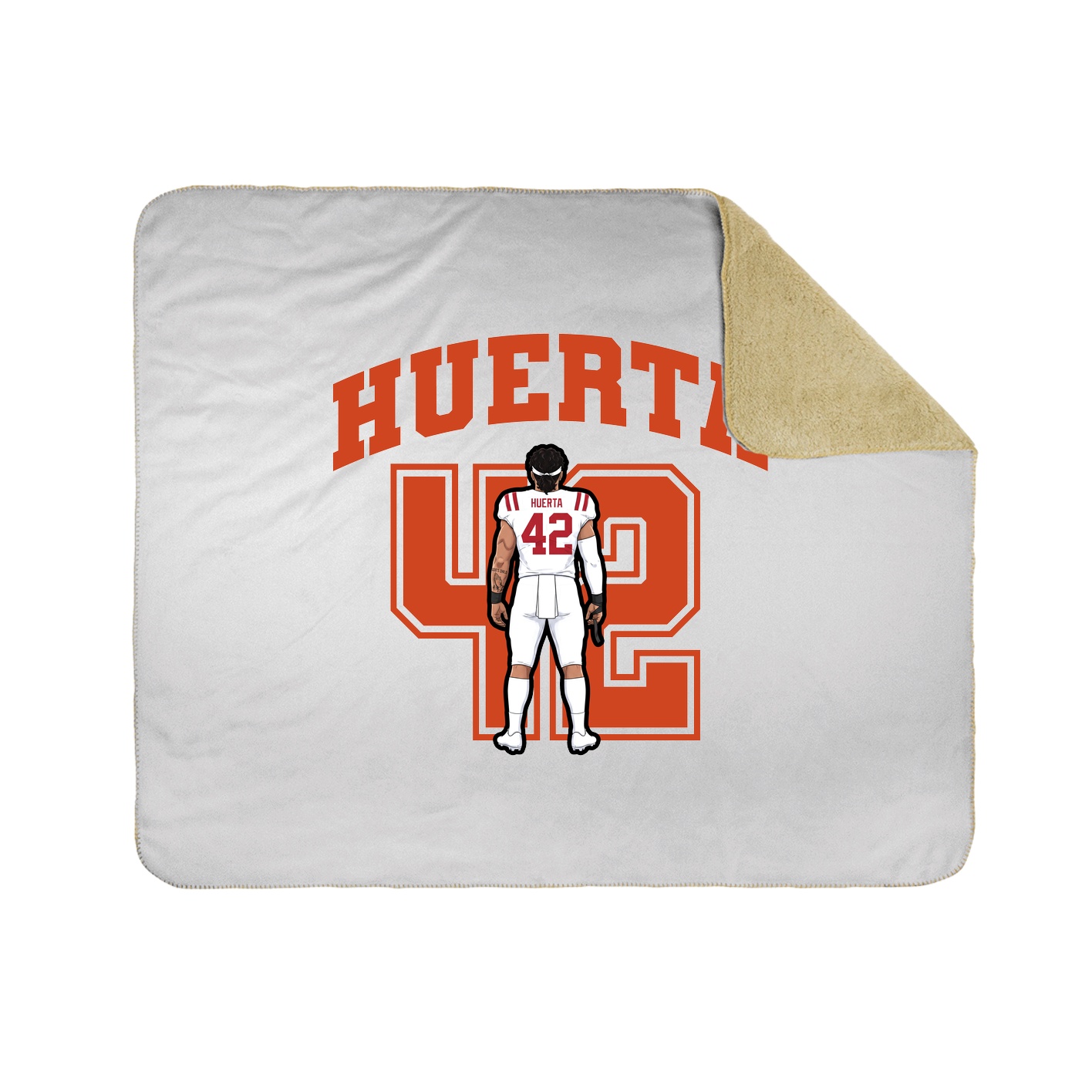 Throw Blanket — Number in White