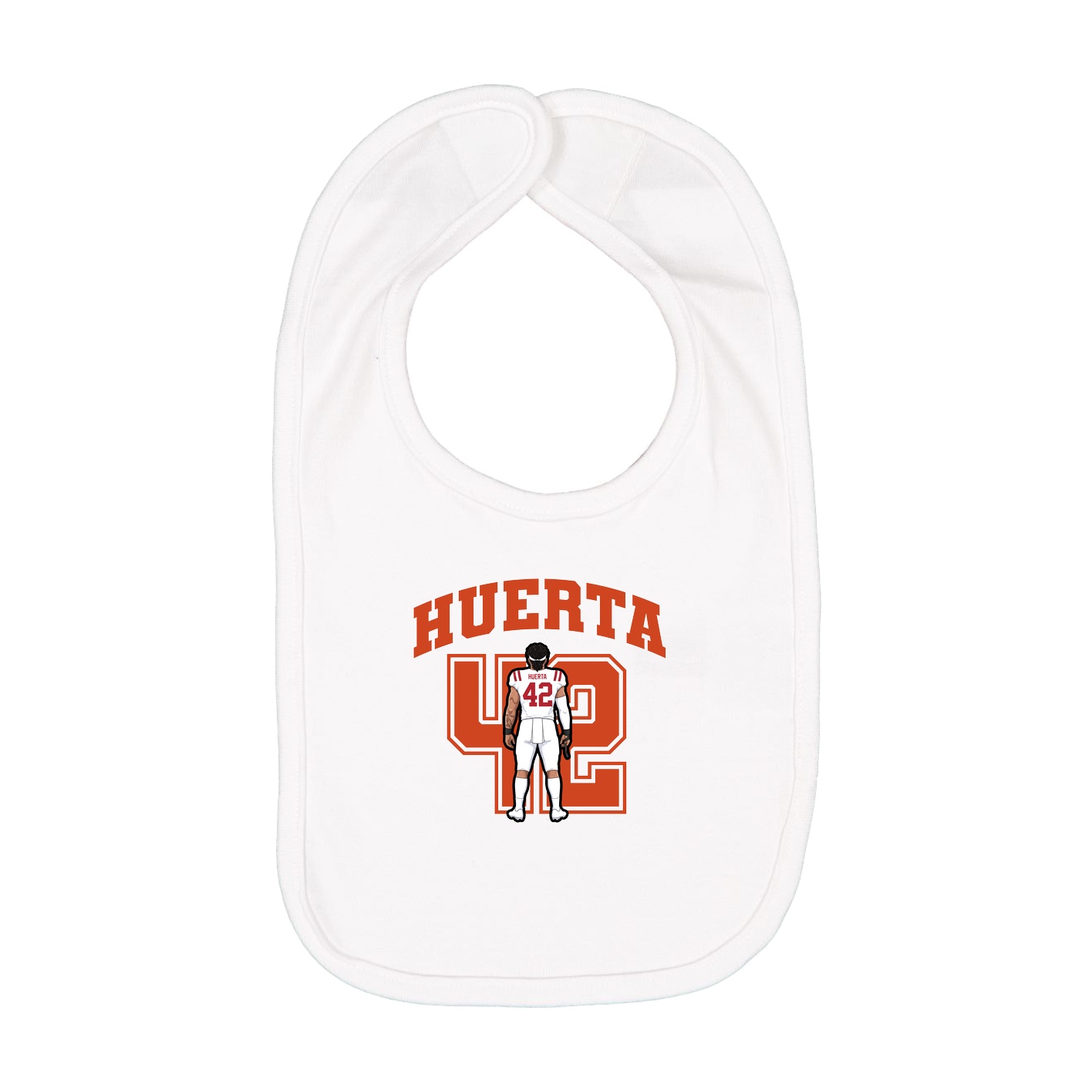 Infant Bib — Number in White