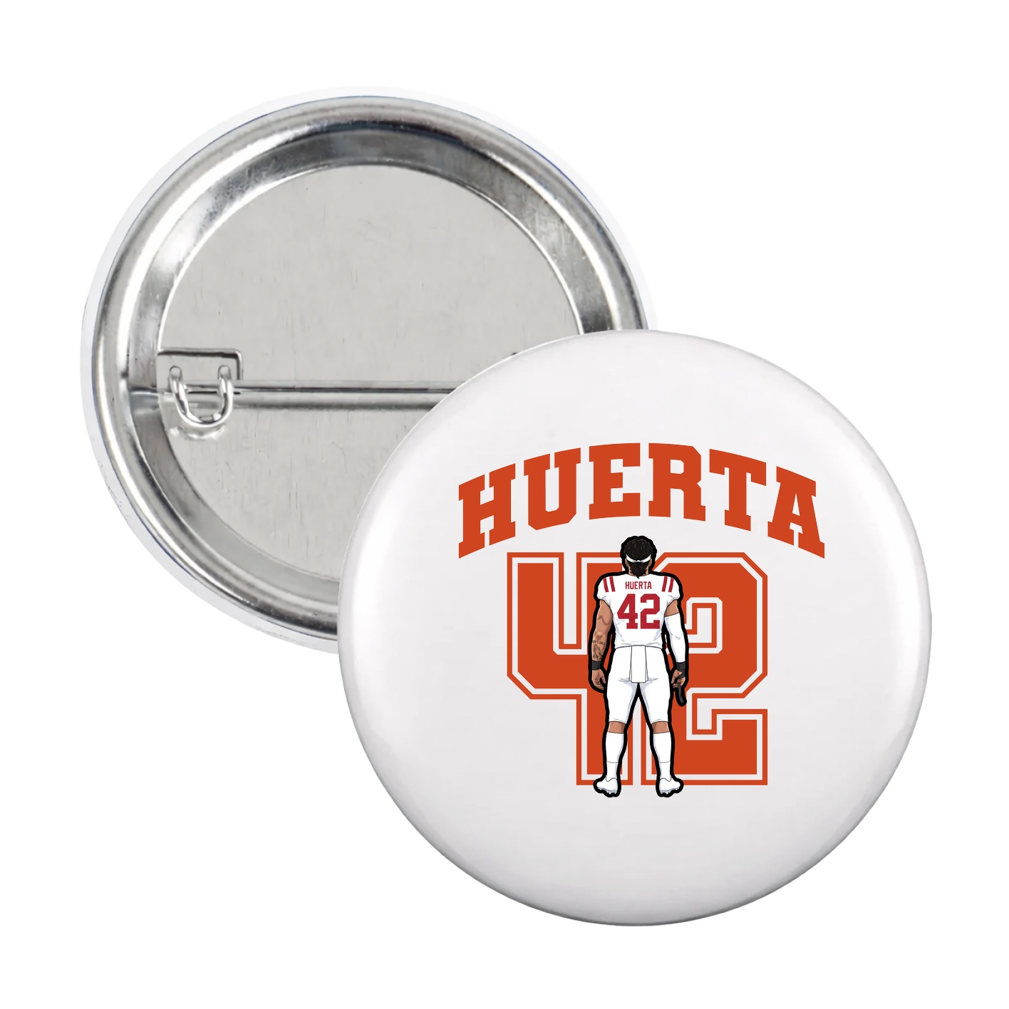 Game Day Button — Number in White