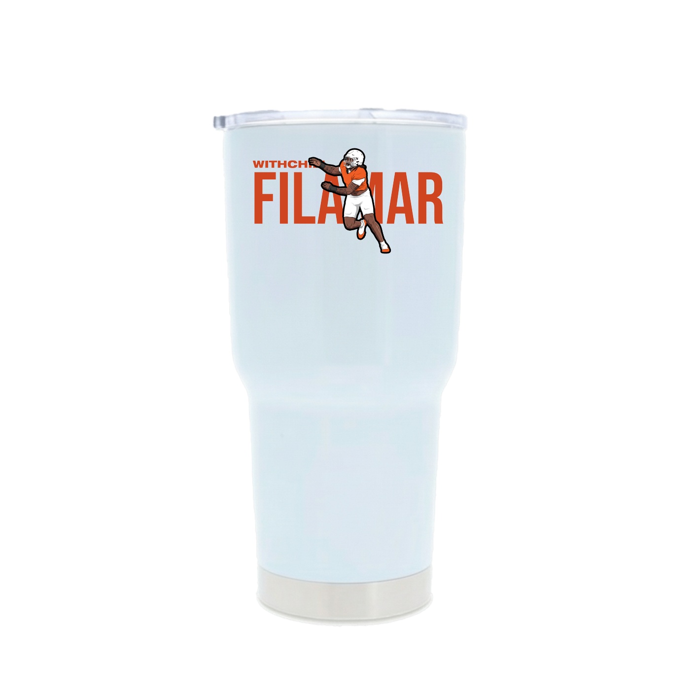 30oz Stainless Steel Tumbler — Player Name in White