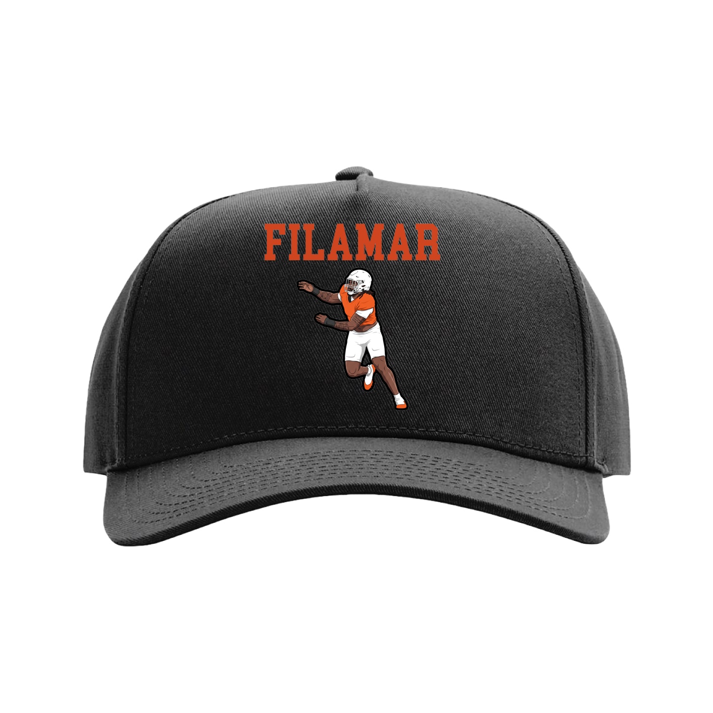 Full Fabric Five-Panel Champ Cap — Shirsey in Black