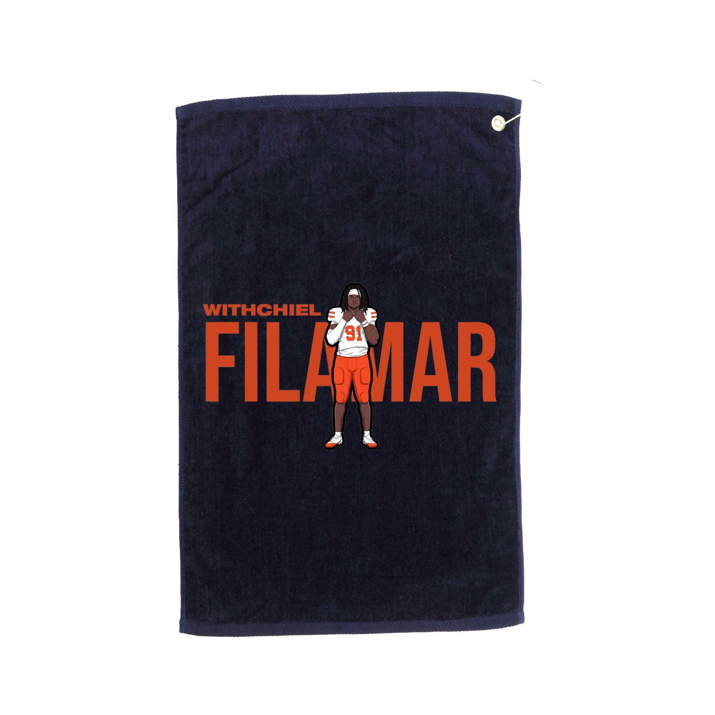 Golf Towel — Player Name in Navy
