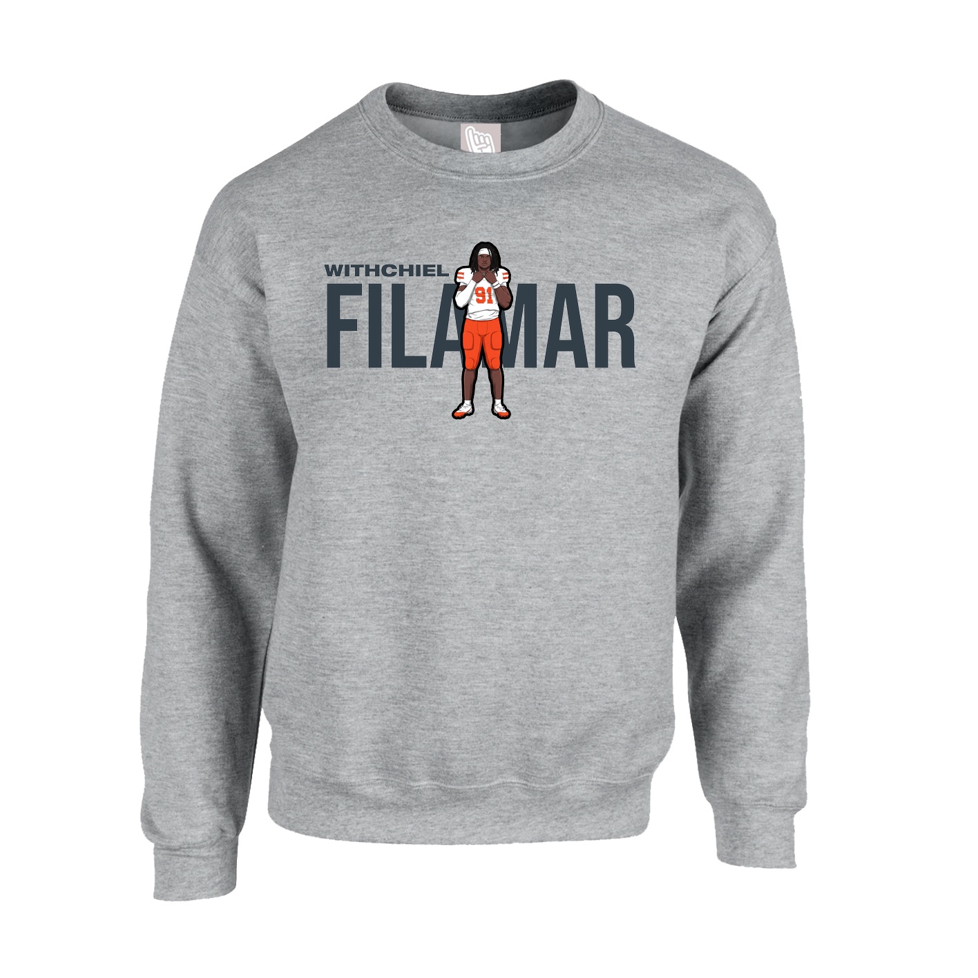 Fleece Crew — Player Name in Grey