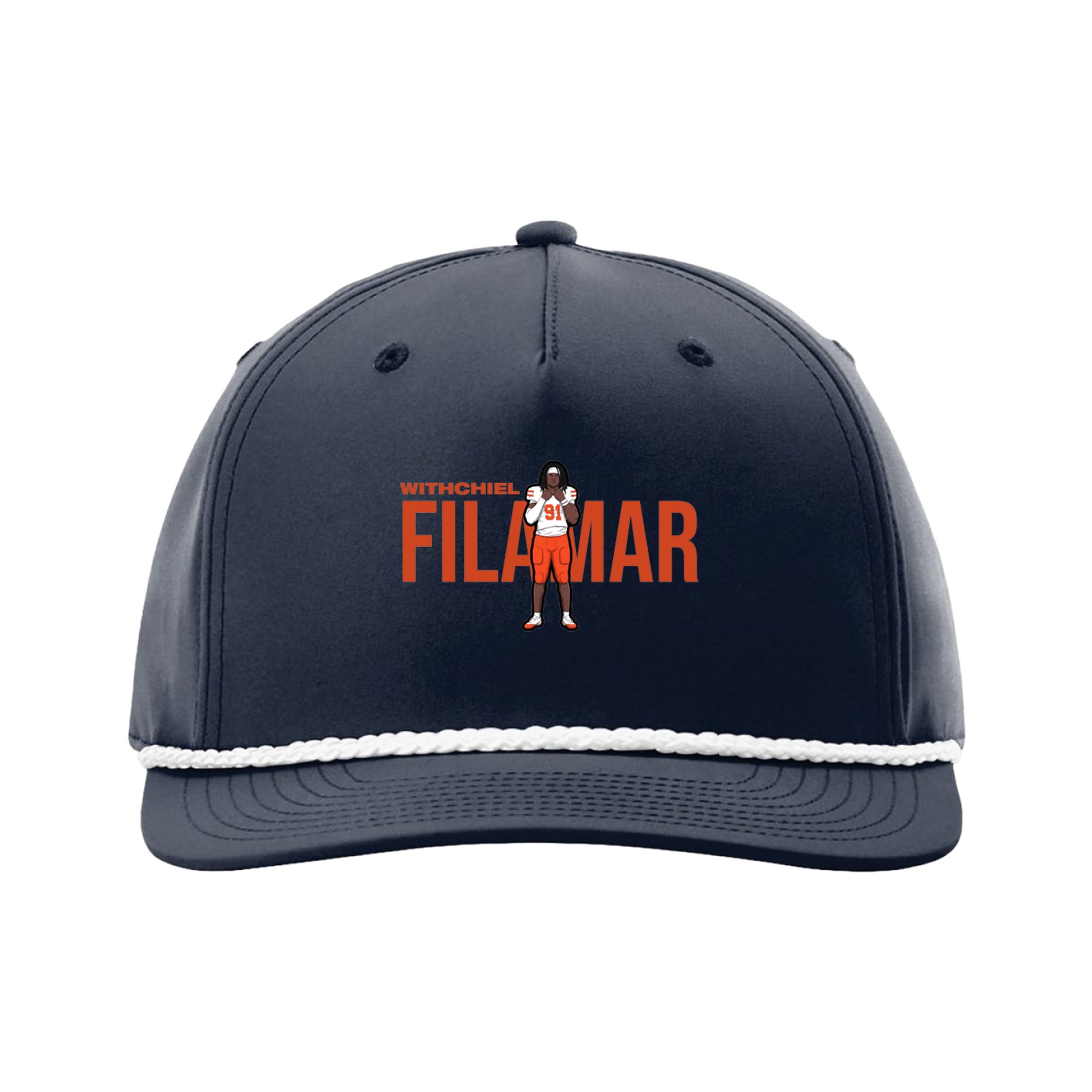 Five-Panel Classic Rope Cap — Player Name in Navy