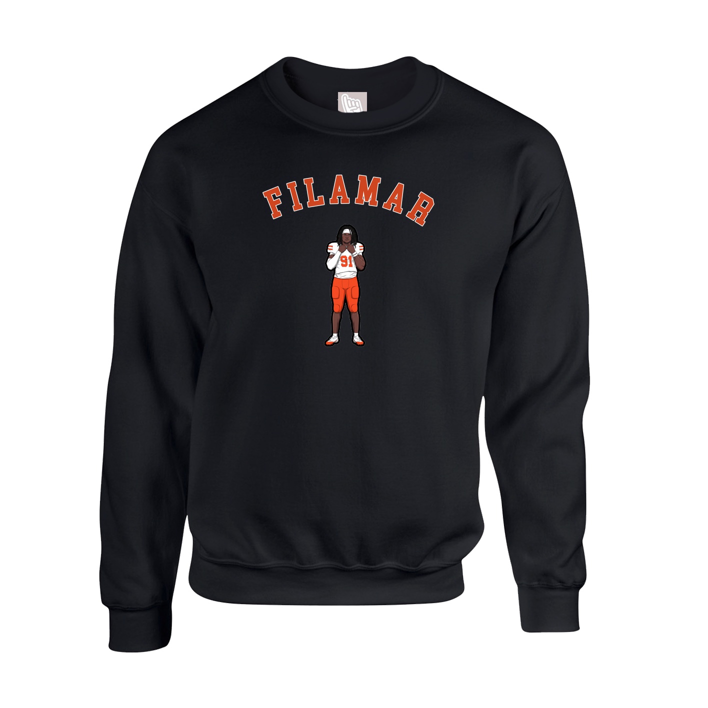 Fleece Crew — Shirsey Arch in Black