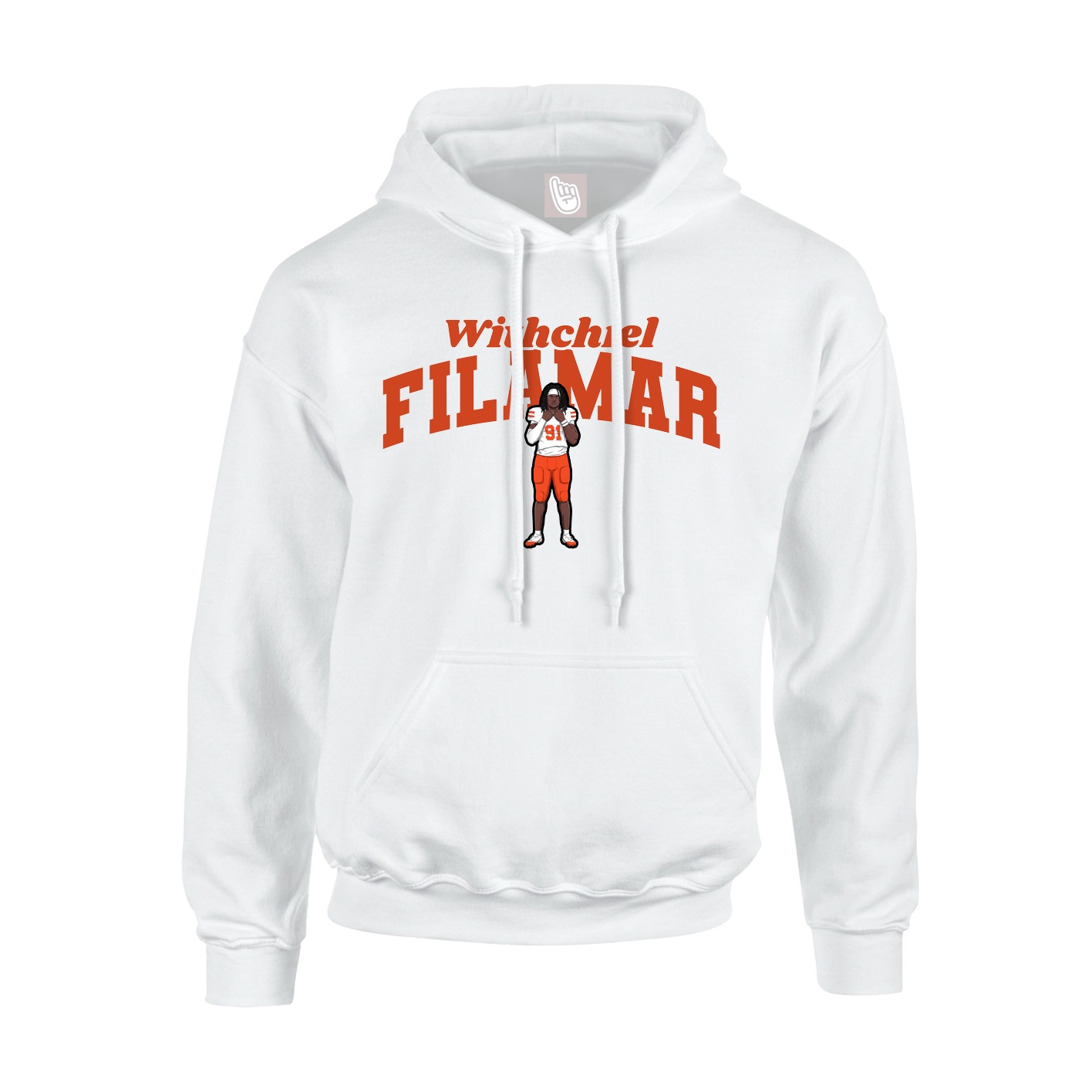 Hoodie — Signature Arch in White