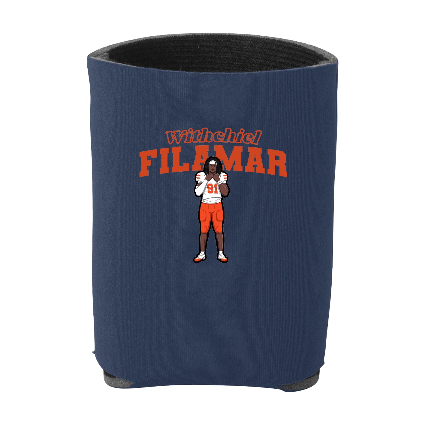 Can Holder — Name Arch in Navy