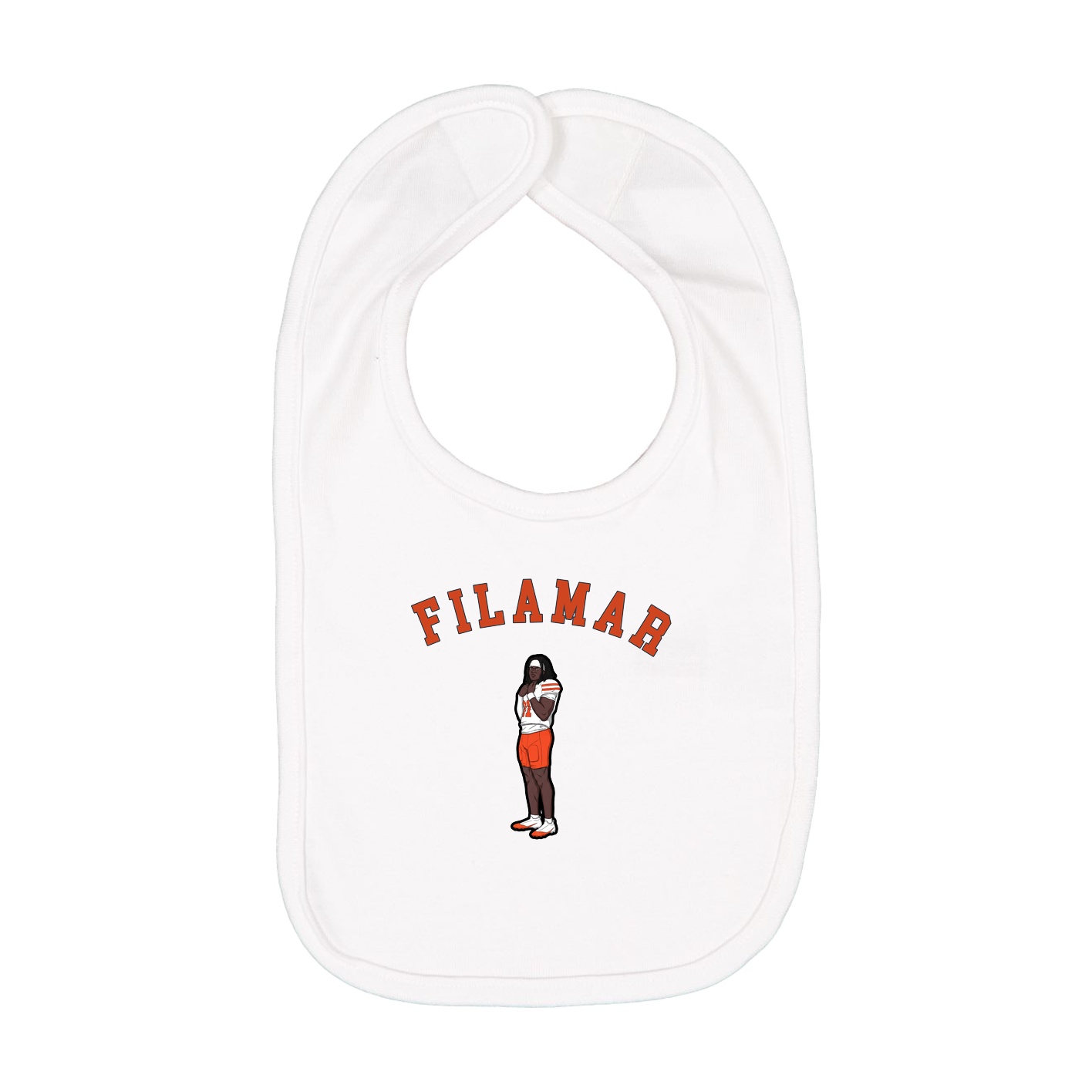Infant Bib — Shirsey Arch in White