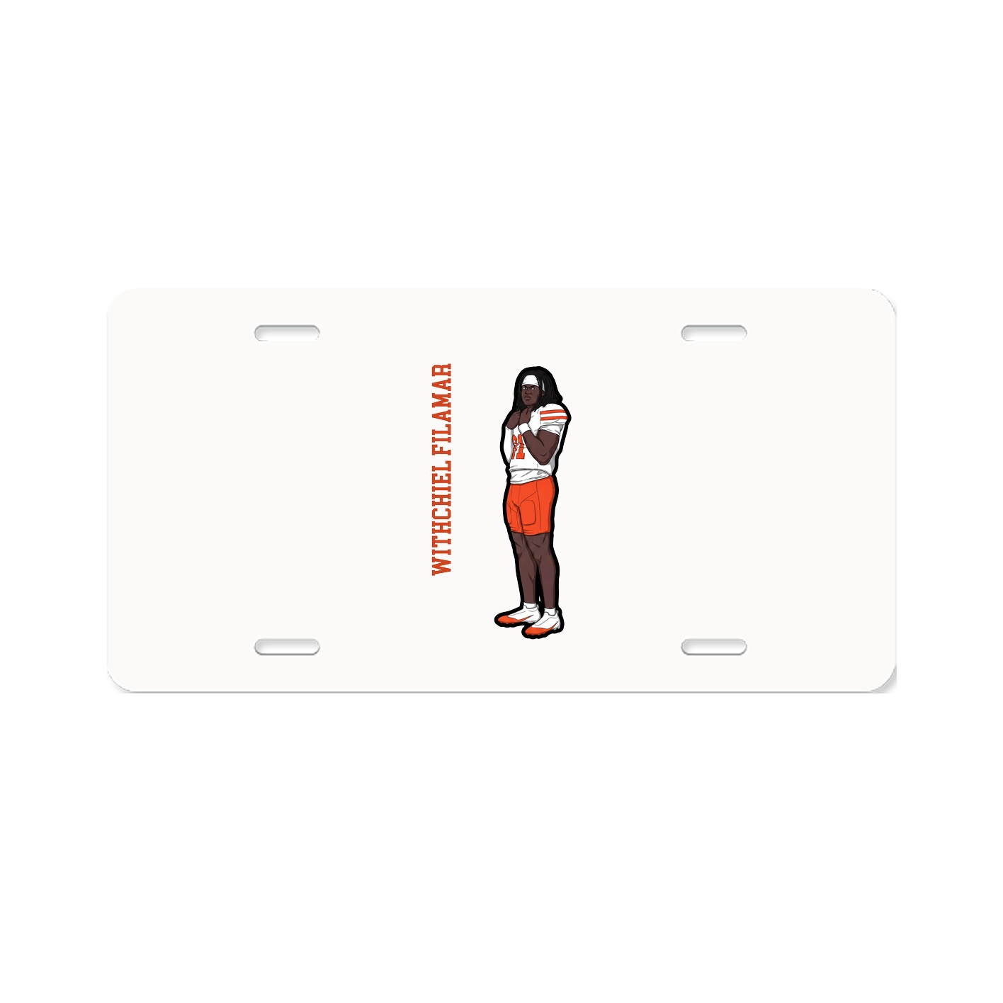 License Plate — Name Vertical in Classic