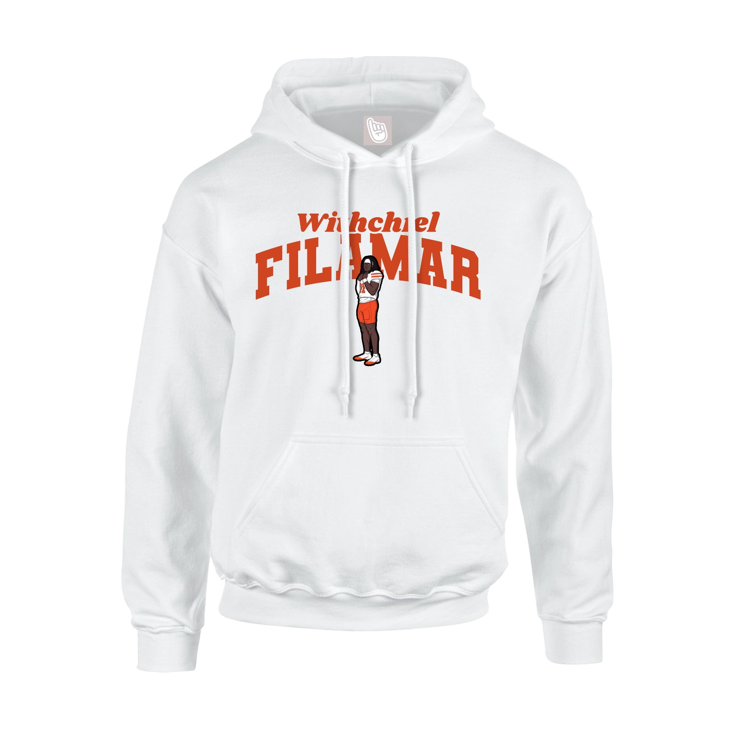 Hoodie — Signature Arch in White