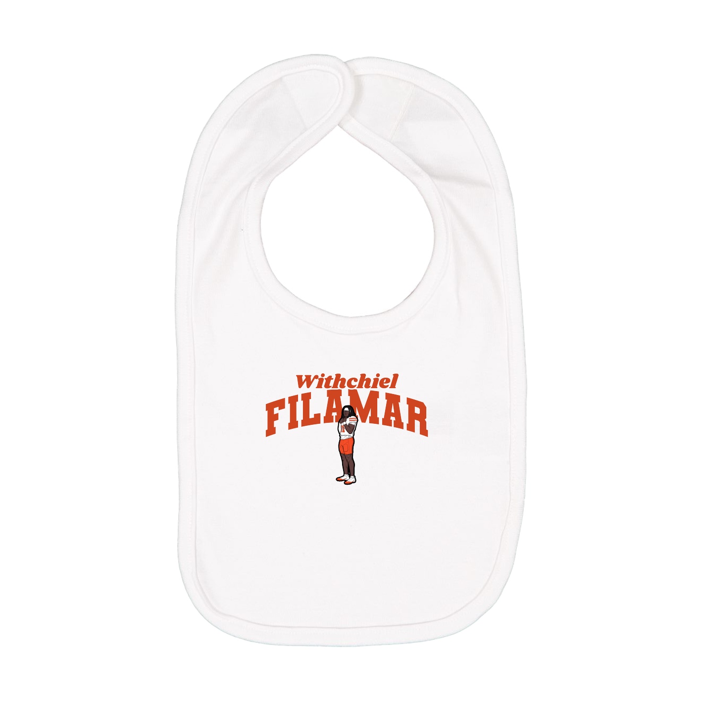 Infant Bib — Signature Arch in White