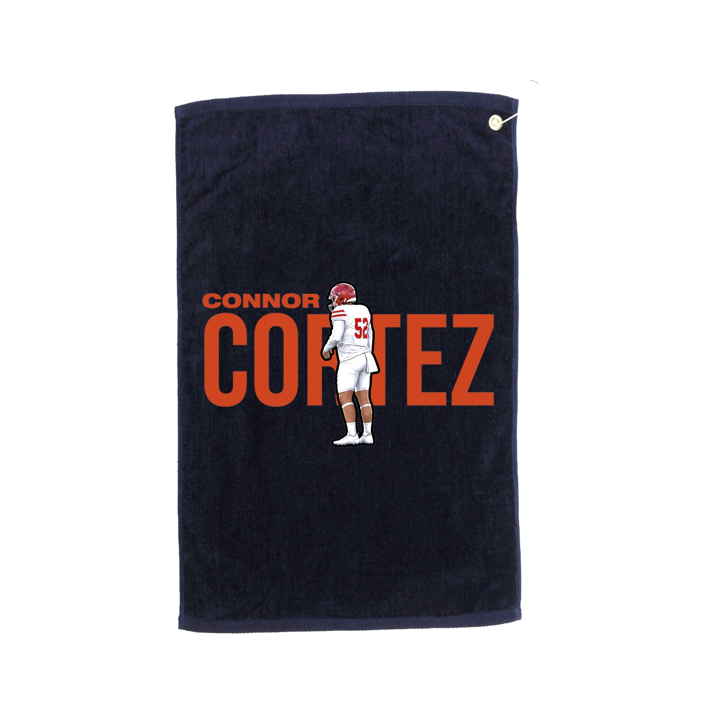 Golf Towel — Player Name in Navy