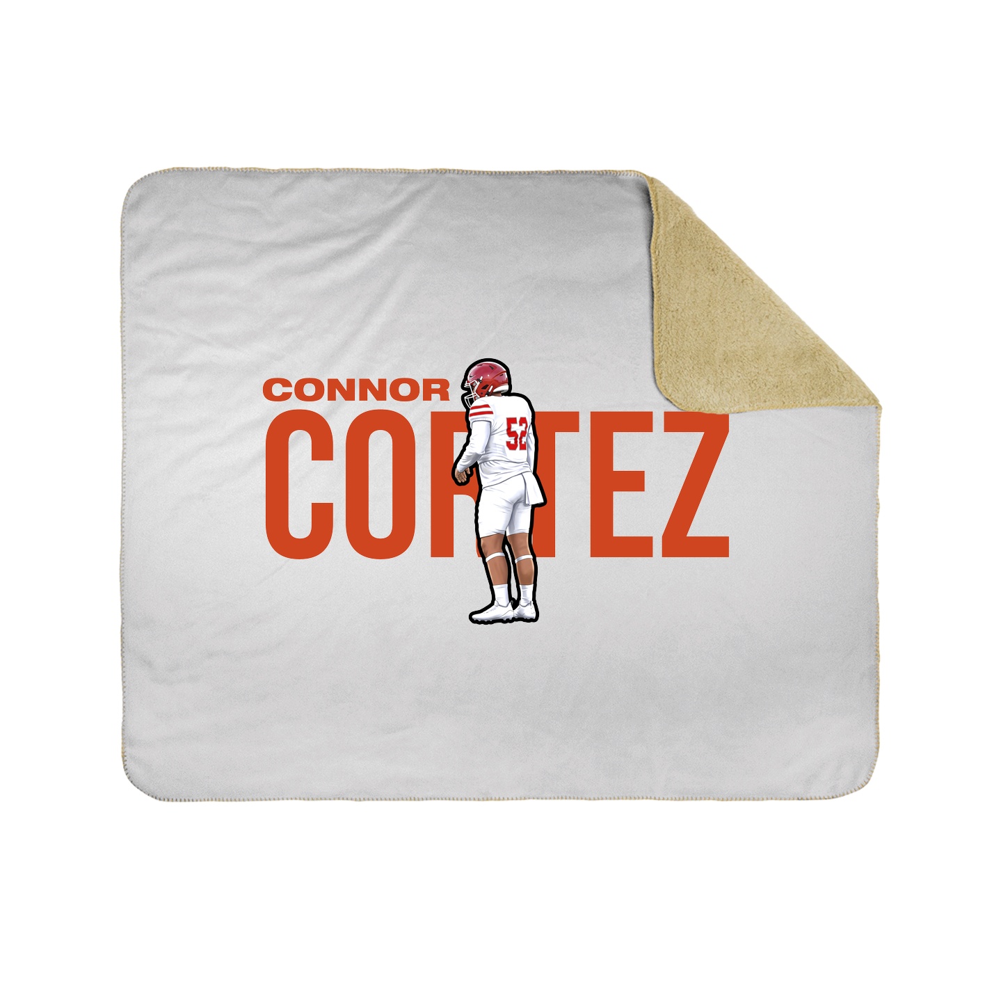 Throw Blanket — Player Name in White