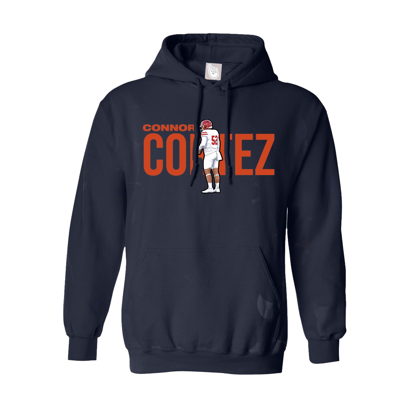 Youth Hoodie — Player Name in Navy