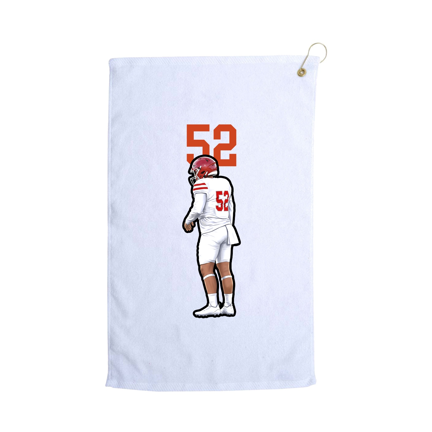 Golf Towel — Number Top in White