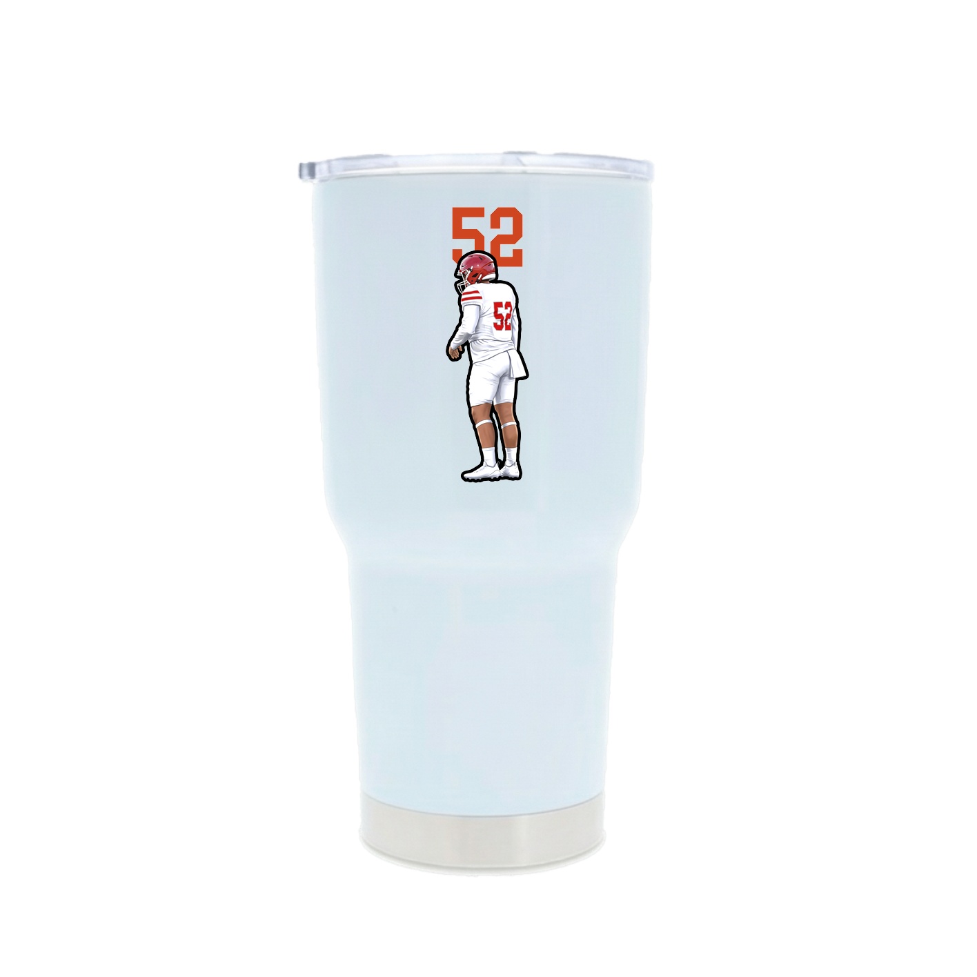 30oz Stainless Steel Tumbler — Number Top in White