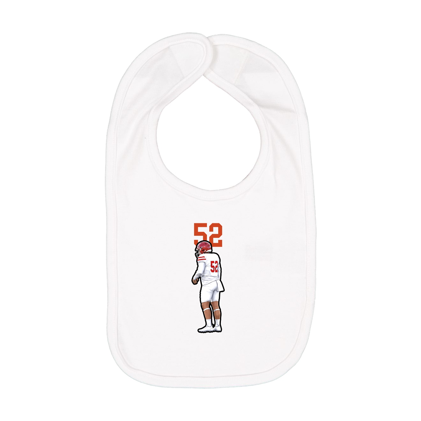 Infant Bib — Number Top in White