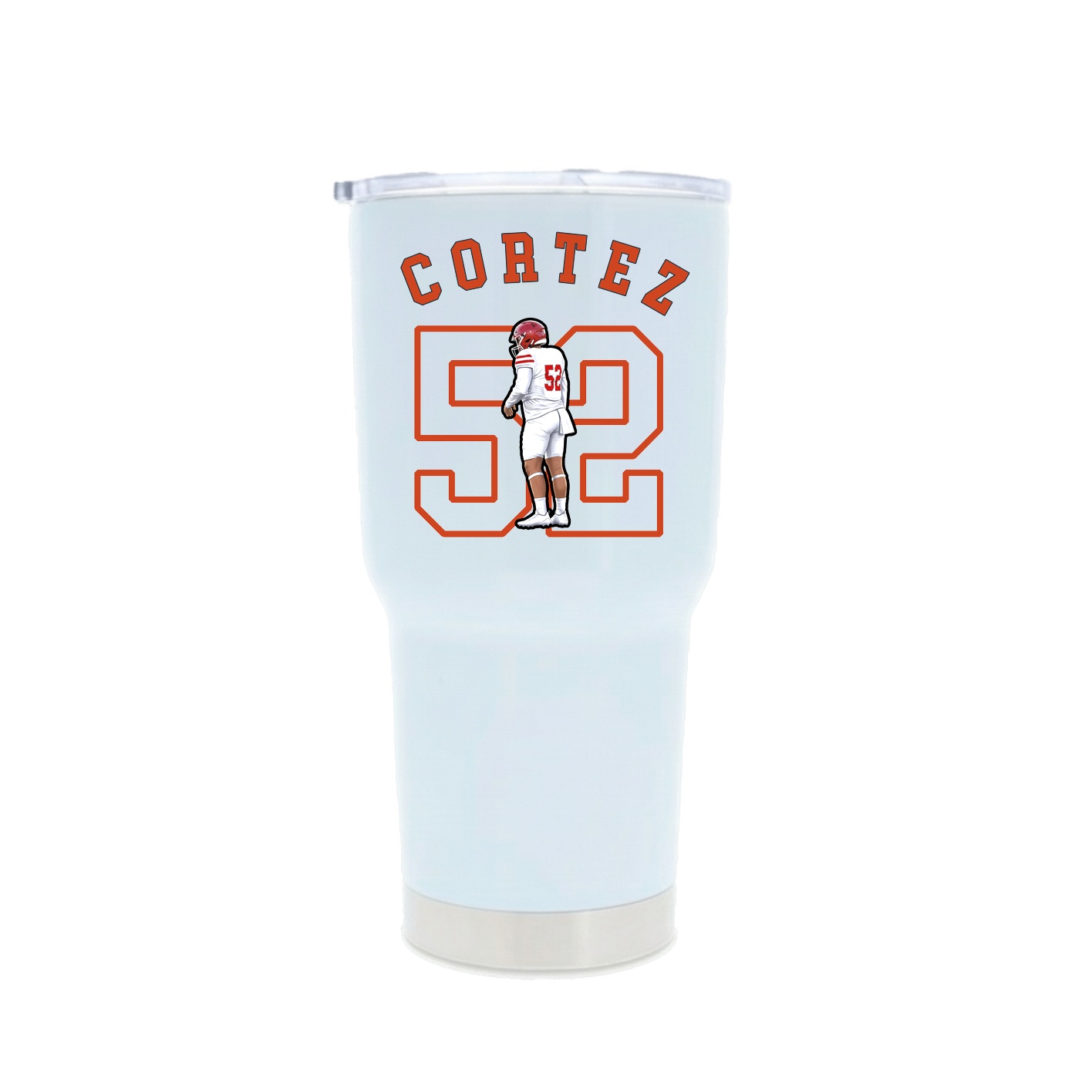 30oz Stainless Steel Tumbler — Shirsey Arch in White