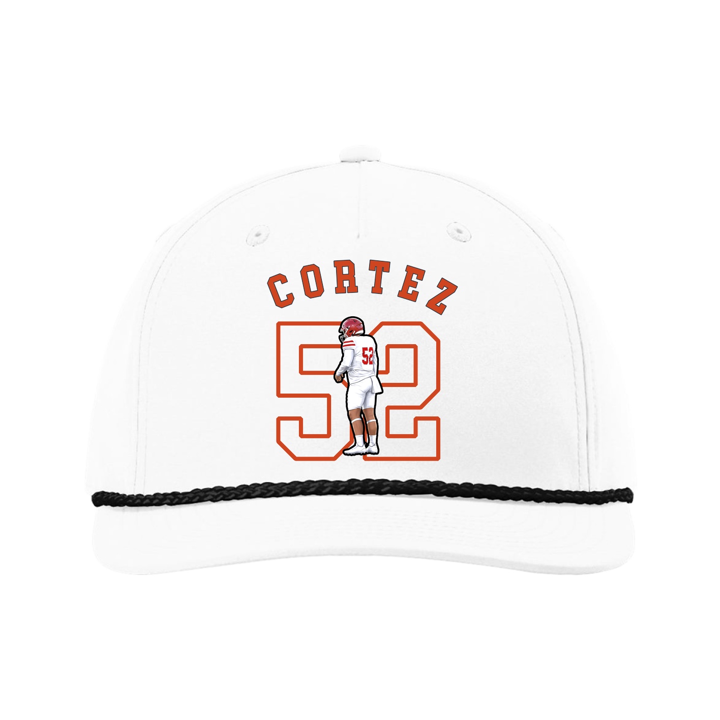 Five-Panel Classic Rope Cap — Shirsey Arch in White