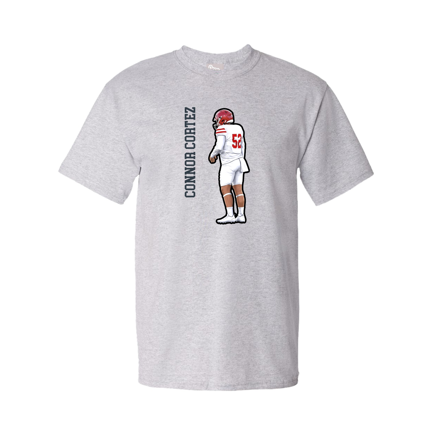 Tee — Name Vertical in Grey