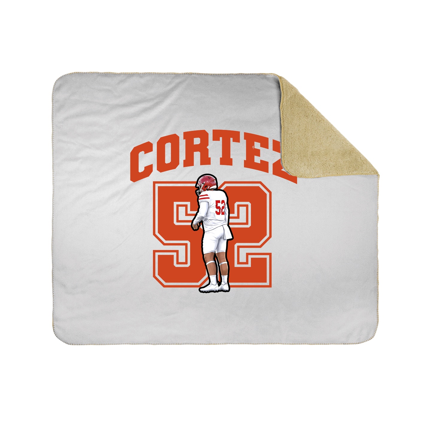 Throw Blanket — Number in White