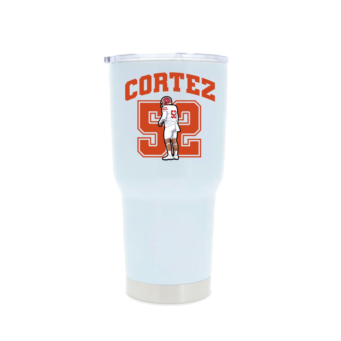 30oz Stainless Steel Tumbler — Number in White