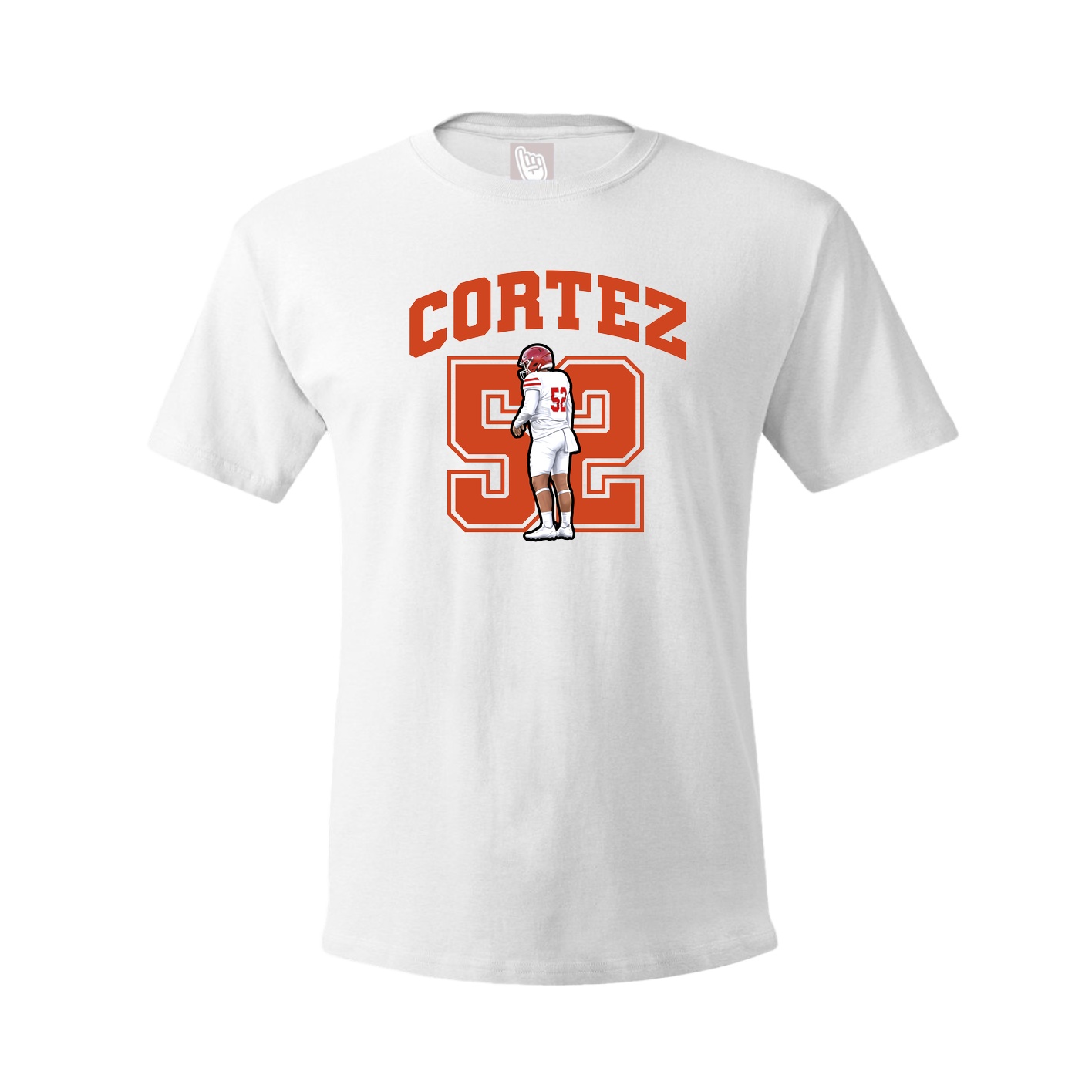 Youth Tee — Number in White