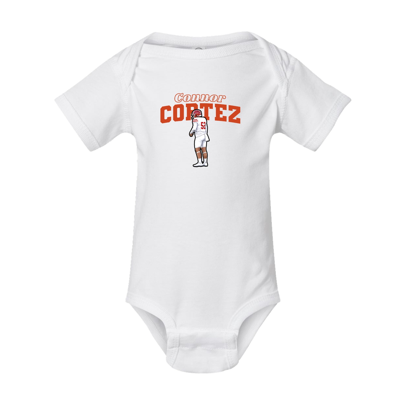 Baby Onesie — Name Arch in White