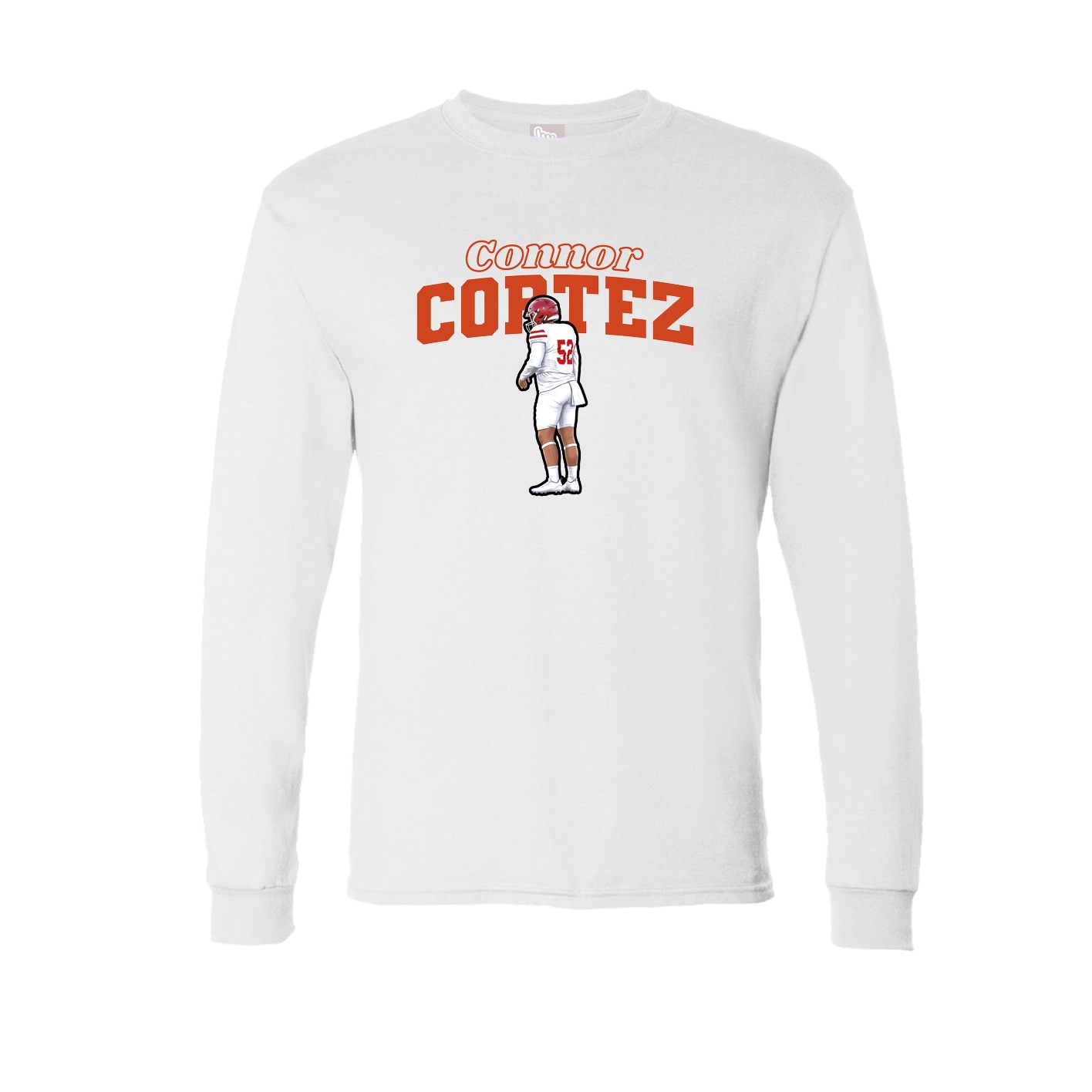 Long Sleeve Tee — Name Arch in White