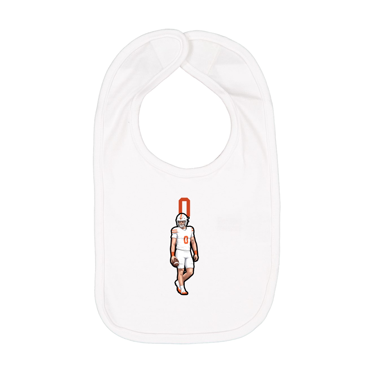 Infant Bib — Number Top in White