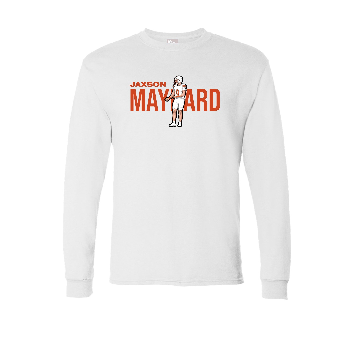 Long Sleeve Tee — Player Name in White
