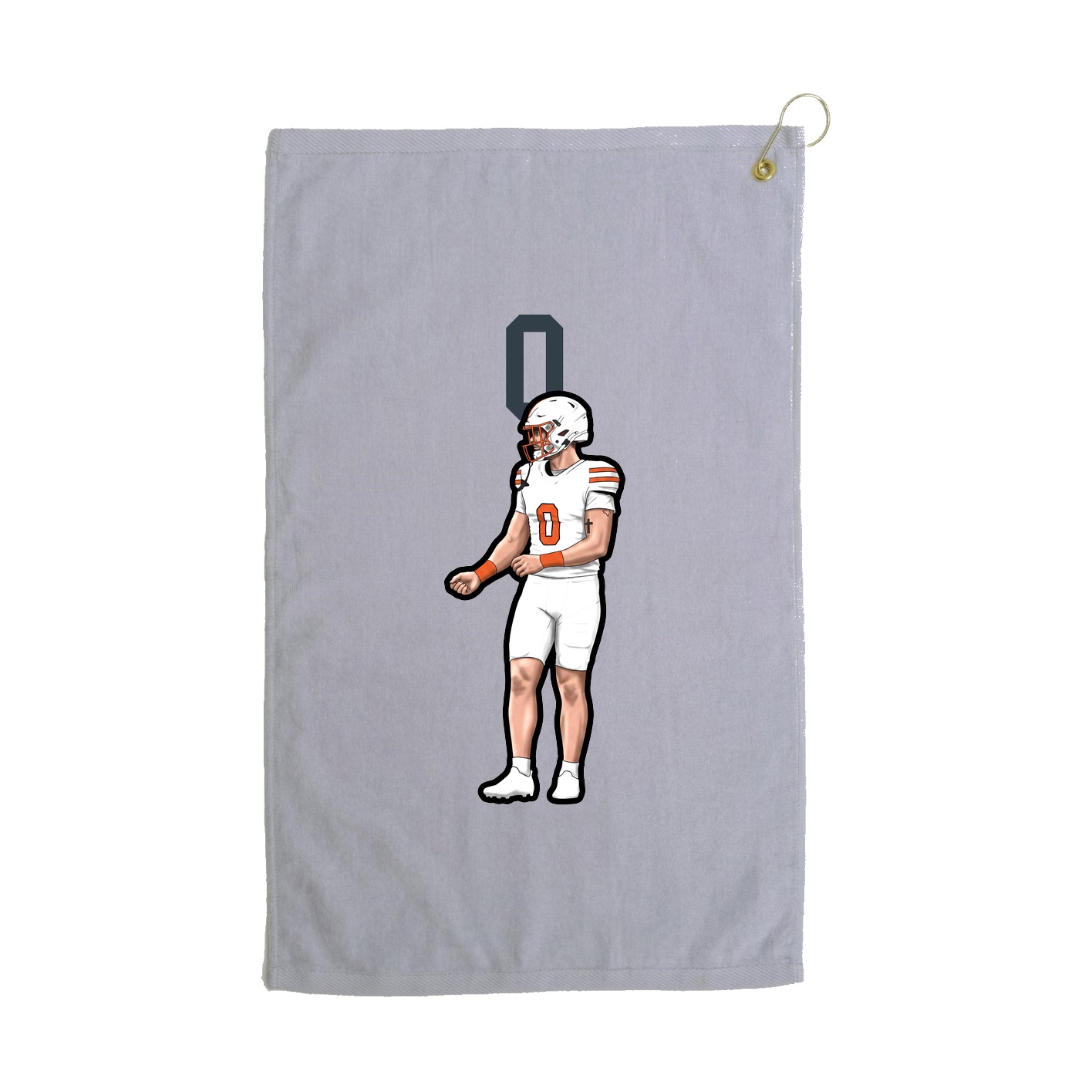 Golf Towel — Number Top in Grey