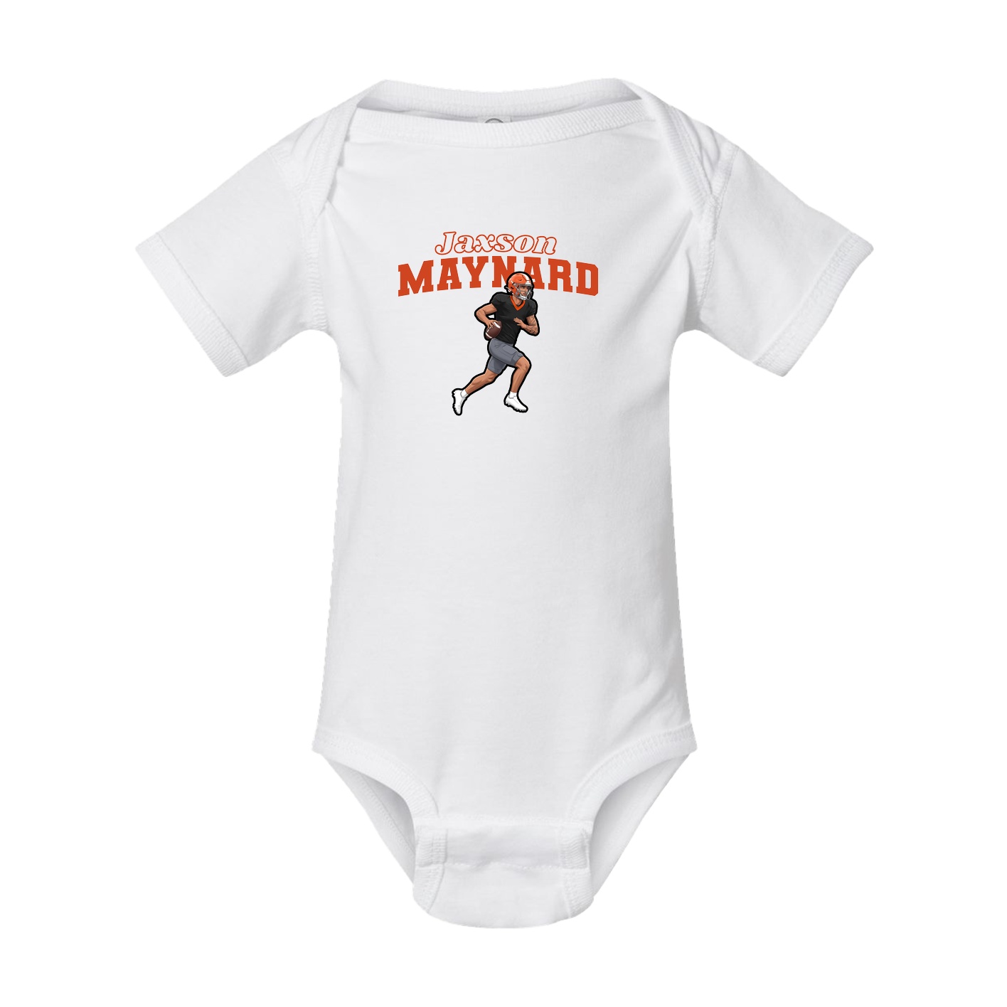 Baby Onesie — Name Arch in White