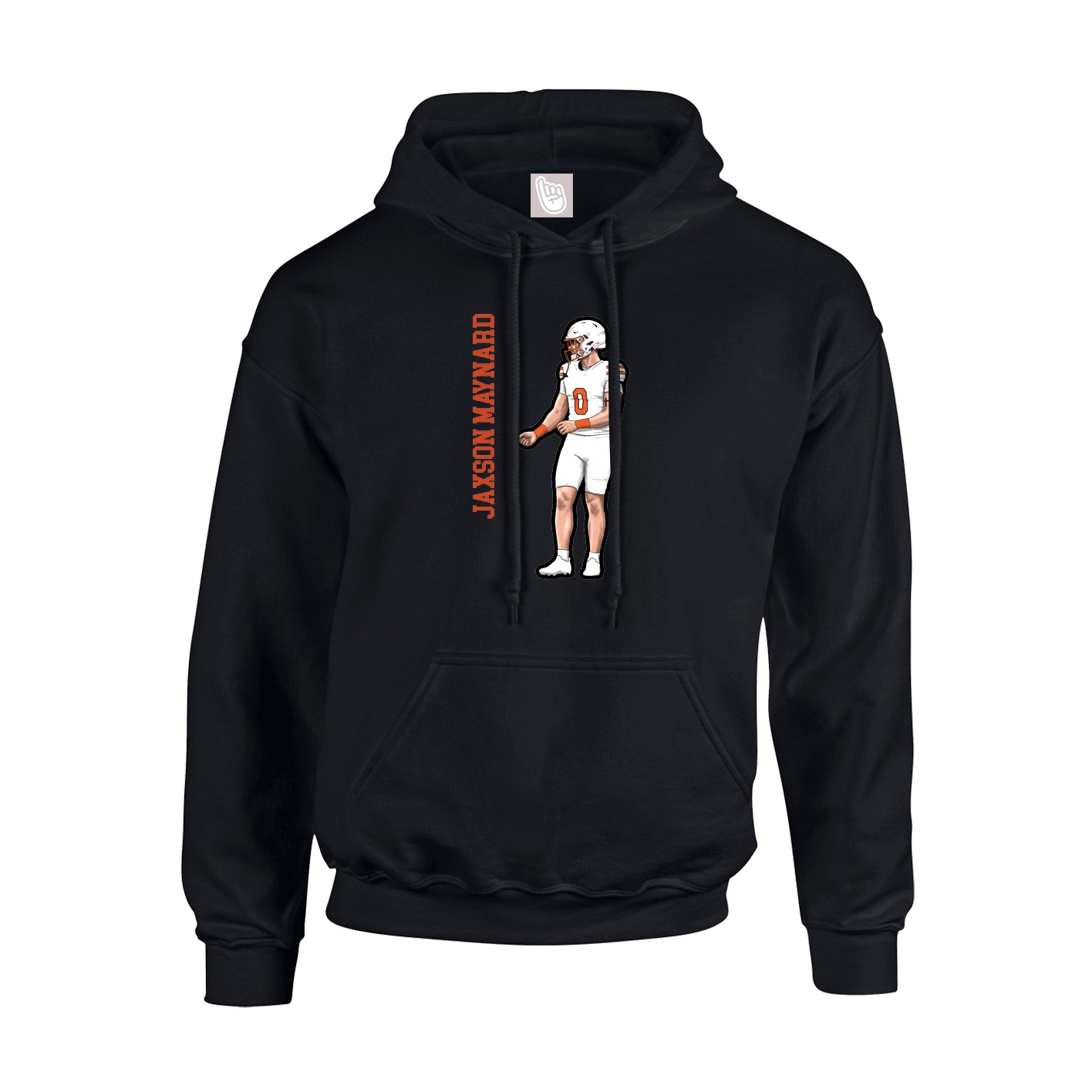 Hoodie — Name Vertical in Black