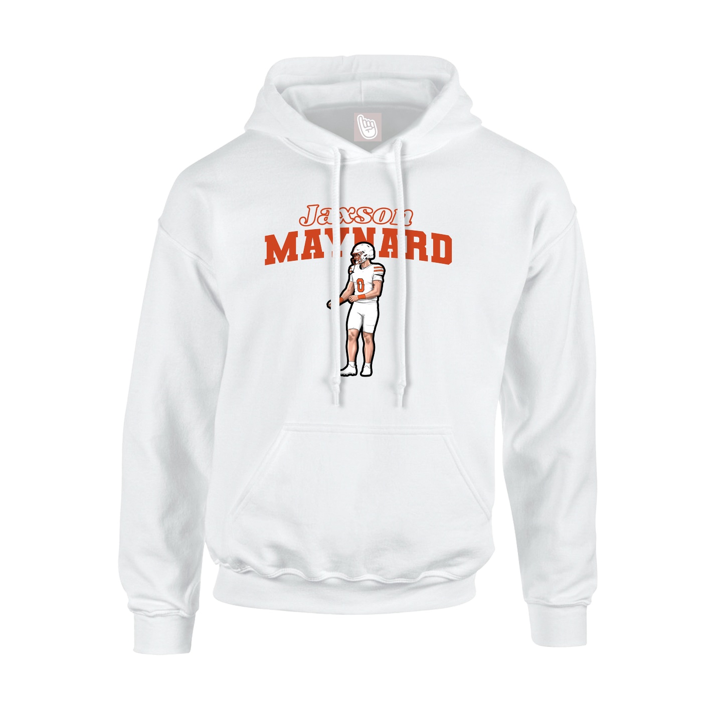Hoodie — Name Arch in White